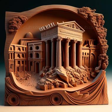 3D модель Рим в Италии (STL)